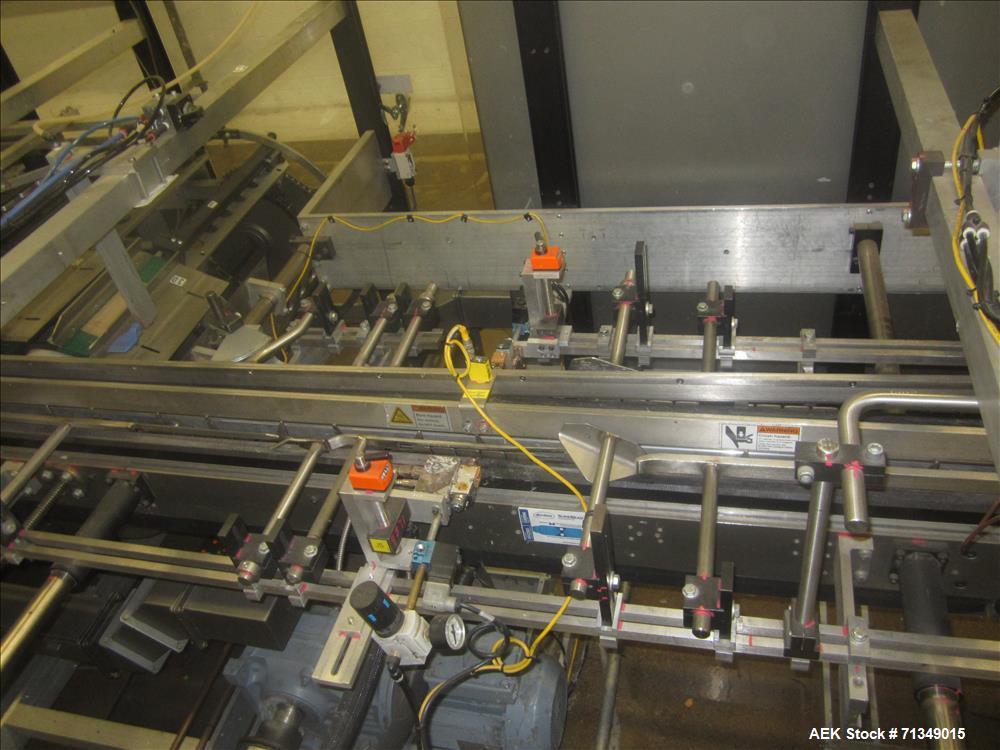 Used Langen MC-SCA Automatic Horizontal Cartoner with 9" centers Nordson Hot Me