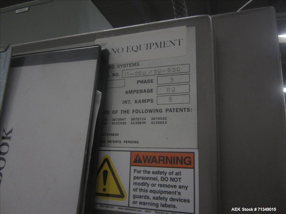 Used Langen MC-SCA Automatic Horizontal Cartoner with 9" centers Nordson Hot Me