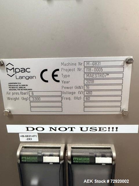 Used M-Pac Langen Maestro-I Automatic Horizontal Glue Cartoner with LSP Pouch Loader – Up to 300 Cartons Per Minute