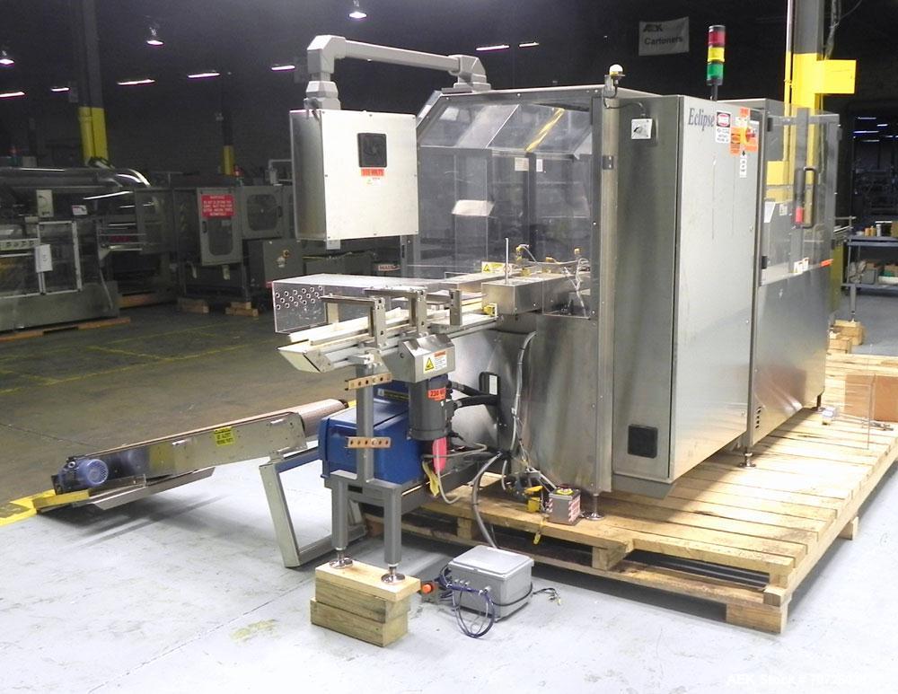 Used MGS Eclipse Servo Driven Horizontal Intermittent Motion Cartoner capable of speeds up to 90 cartons per minute. This machine is in excellent condition and has been lightly used. Application list...