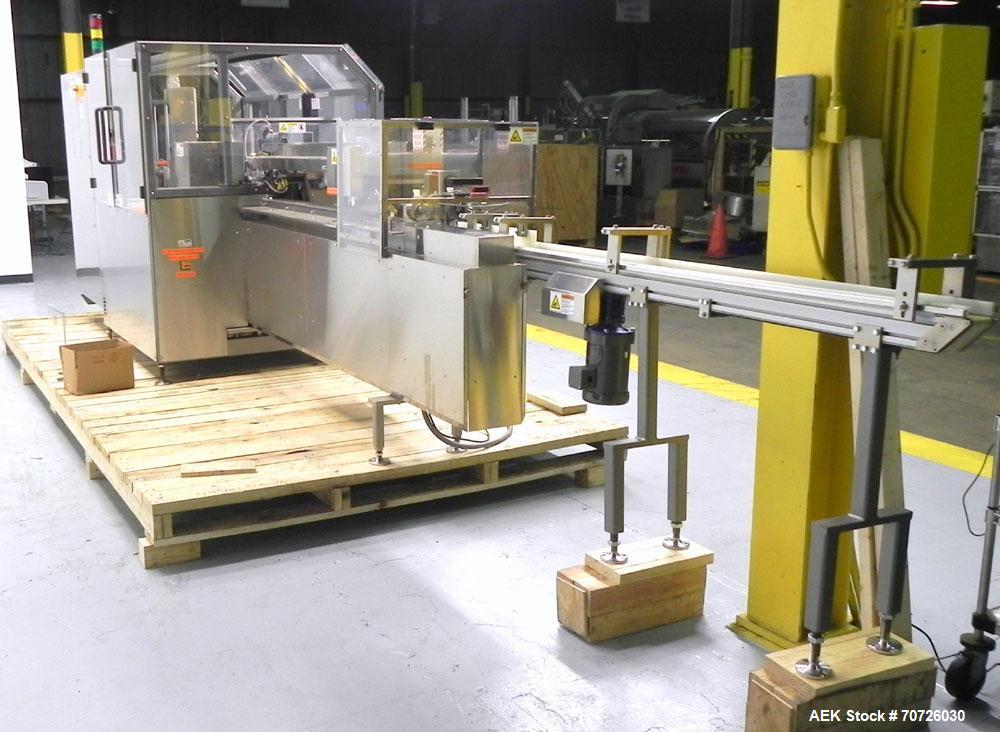 Used MGS Eclipse Servo Driven Horizontal Intermittent Motion Cartoner capable of speeds up to 90 cartons per minute. This machine is in excellent condition and has been lightly used. Application list...