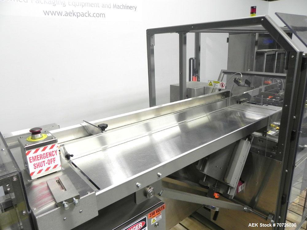 Used MGS Eclipse Servo Driven Horizontal Intermittent Motion Cartoner capable of speeds up to 90 cartons per minute. This machine is in excellent condition and has been lightly used. Application list...