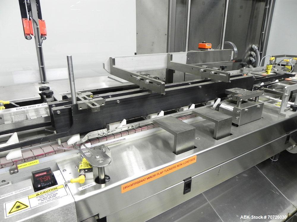 Used MGS Eclipse Servo Driven Horizontal Intermittent Motion Cartoner capable of speeds up to 90 cartons per minute. This machine is in excellent condition and has been lightly used. Application list...