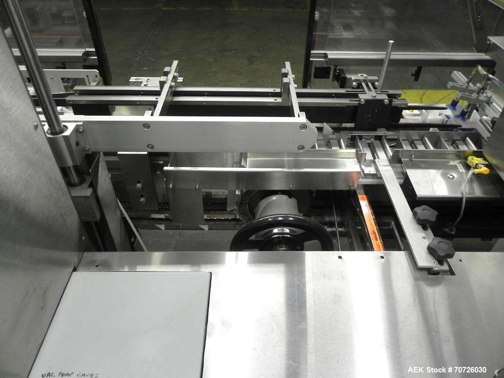 Used MGS Eclipse Servo Driven Horizontal Intermittent Motion Cartoner capable of speeds up to 90 cartons per minute. This machine is in excellent condition and has been lightly used. Application list...