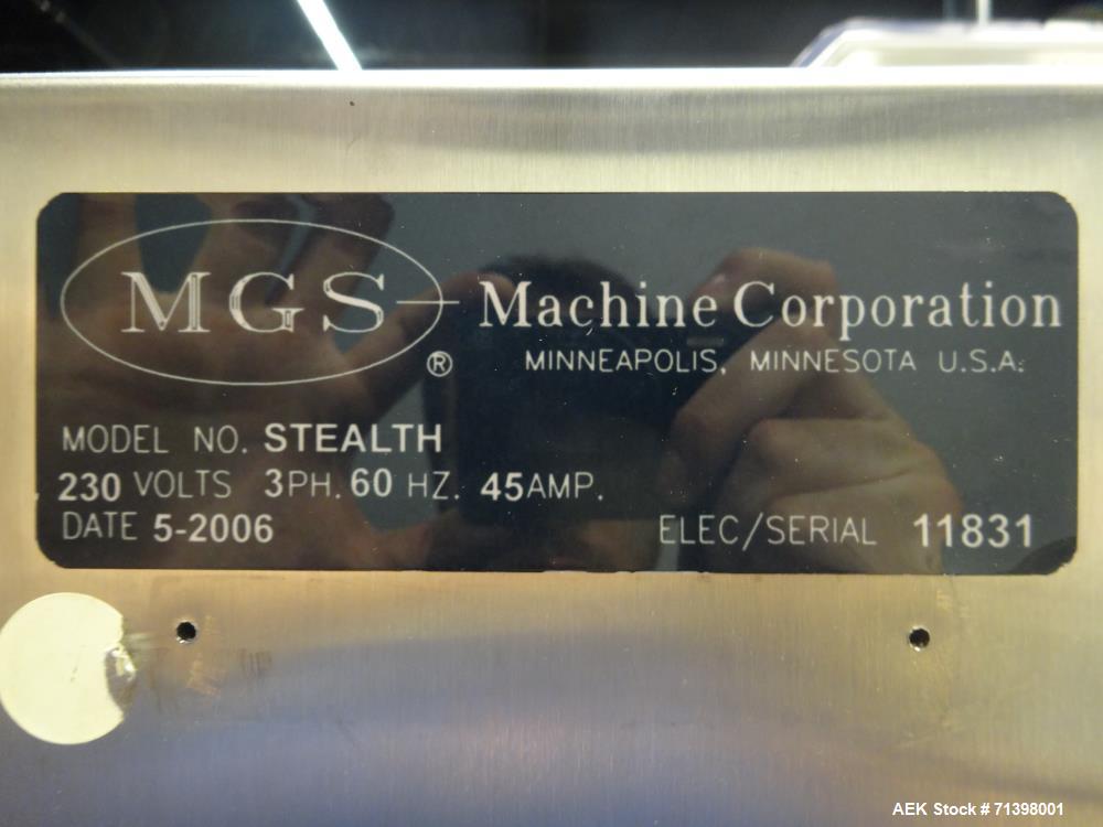 Used- MGS Stealth Automatic Horizontal Pharmaceutical Cartoner