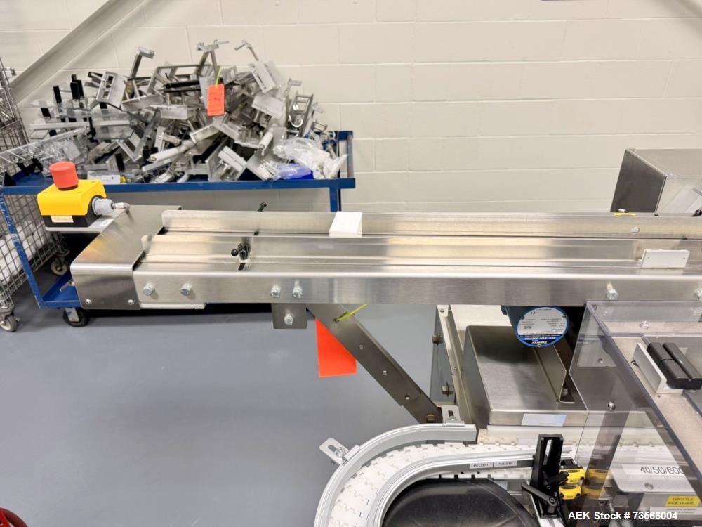 Used MGS Machine Stealth Horizontal Continuous Motion Cartoner, Serial# 14127, Year 2010. With Allen-Bradley PanelView Plus 1000, Nordson glue unit, panel & assorted parts.