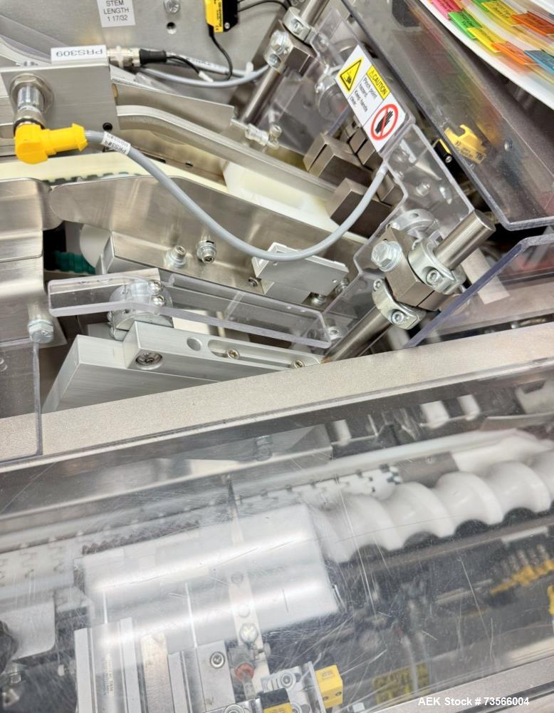 Used MGS Machine Stealth Horizontal Continuous Motion Cartoner, Serial# 14127, Year 2010. With Allen-Bradley PanelView Plus 1000, Nordson glue unit, panel & assorted parts.