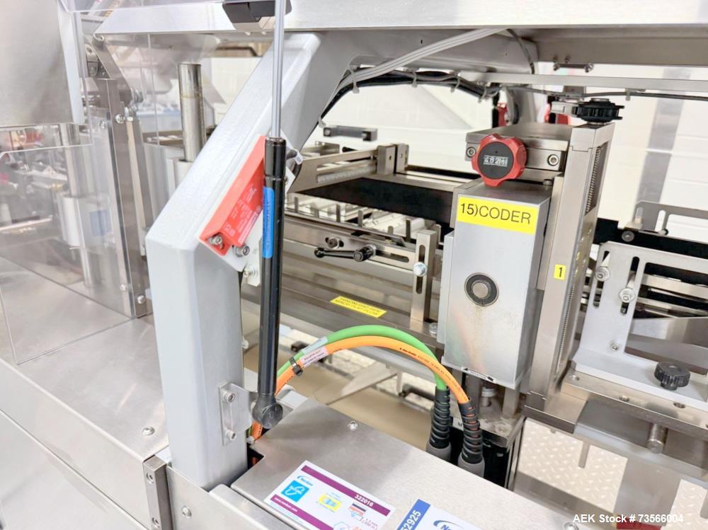 Used MGS Machine Stealth Horizontal Continuous Motion Cartoner, Serial# 14127, Year 2010. With Allen-Bradley PanelView Plus 1000, Nordson glue unit, panel & assorted parts.