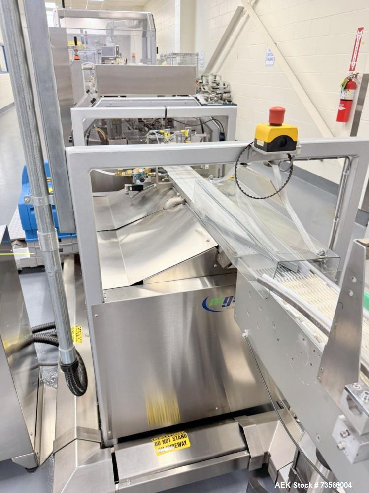 Used MGS Machine Stealth Horizontal Continuous Motion Cartoner, Serial# 14127, Year 2010. With Allen-Bradley PanelView Plus 1000, Nordson glue unit, panel & assorted parts.