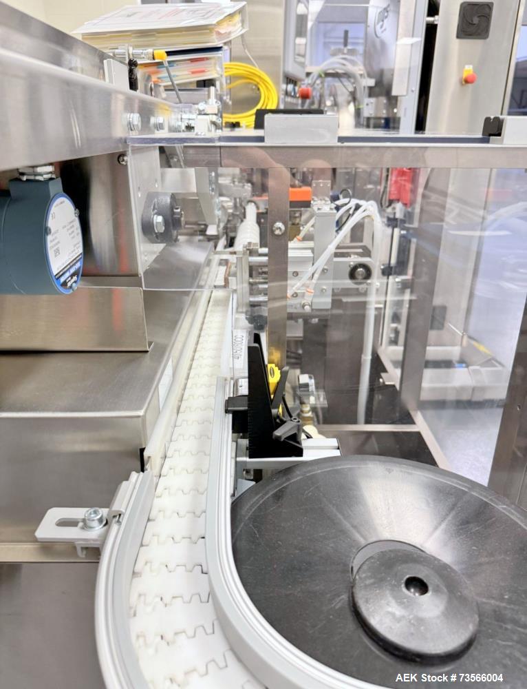 Used MGS Machine Stealth Horizontal Continuous Motion Cartoner, Serial# 14127, Year 2010. With Allen-Bradley PanelView Plus 1000, Nordson glue unit, panel & assorted parts.