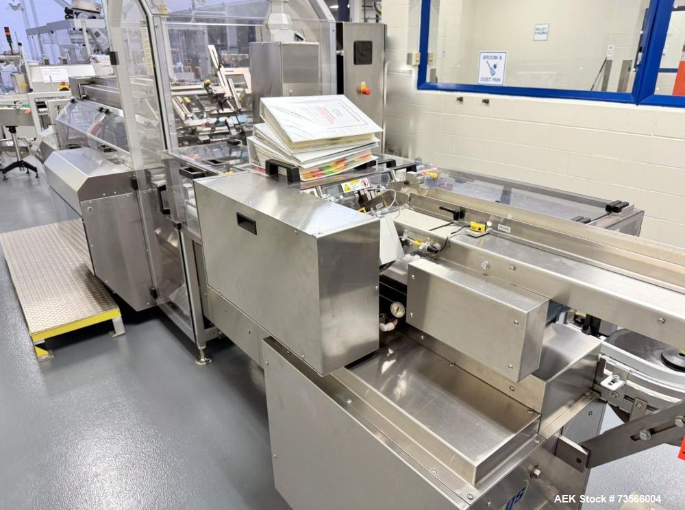 Used MGS Machine Stealth Horizontal Continuous Motion Cartoner, Serial# 14127, Year 2010. With Allen-Bradley PanelView Plus 1000, Nordson glue unit, panel & assorted parts.