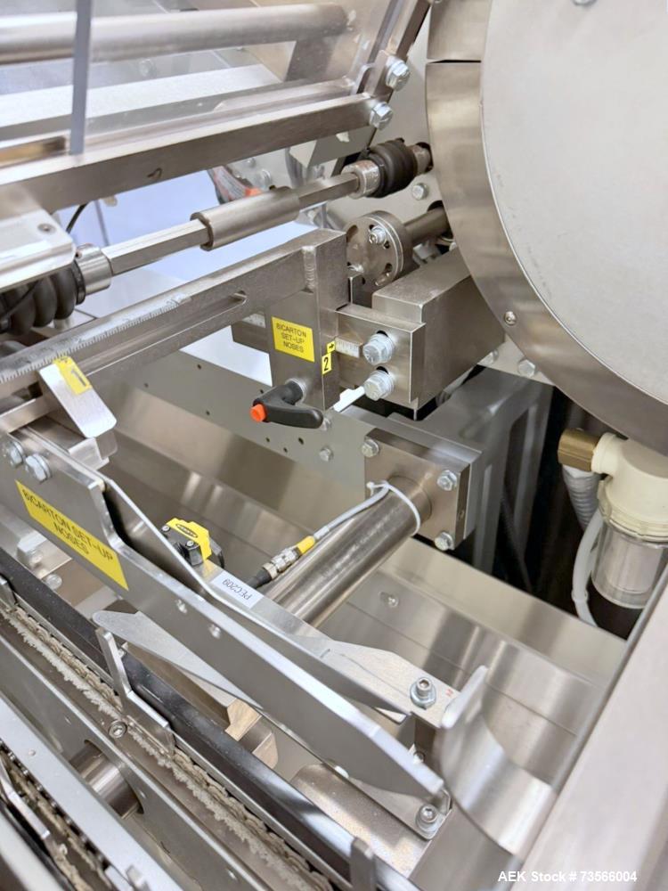 Used MGS Machine Stealth Horizontal Continuous Motion Cartoner, Serial# 14127, Year 2010. With Allen-Bradley PanelView Plus 1000, Nordson glue unit, panel & assorted parts.