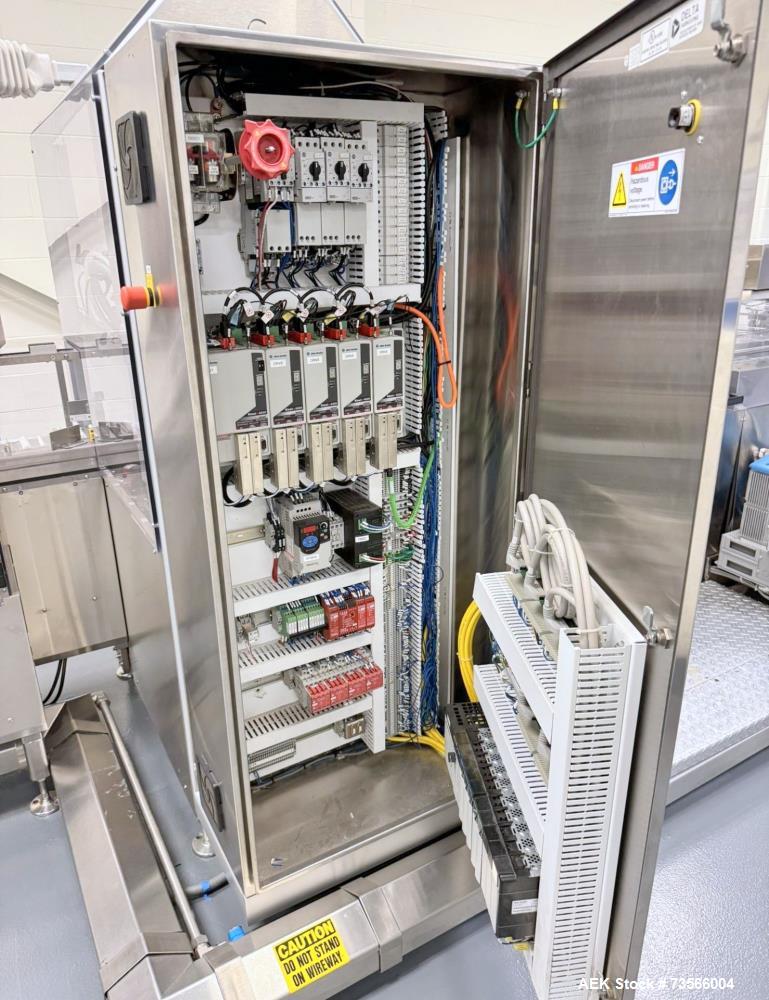 Used MGS Machine Stealth Horizontal Continuous Motion Cartoner, Serial# 14127, Year 2010. With Allen-Bradley PanelView Plus 1000, Nordson glue unit, panel & assorted parts.