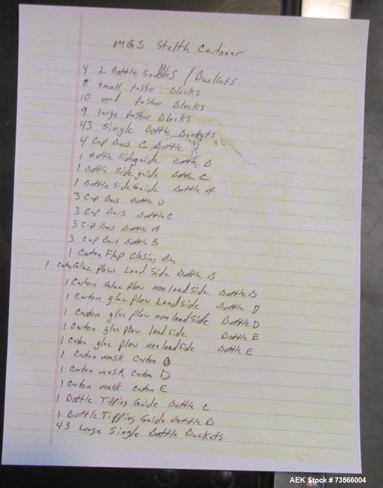 MGS Stealth Pharmaceutical Cartoner | Allen Bradley | Optel Vision | For Sale