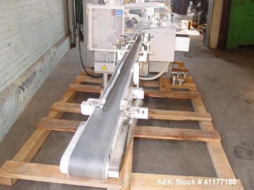 Used Marchesini Horizontal Cartoner, model BA100. Machine is capable of speeds up to 120 cpm. Horizontal intermittant motion cartoner set up for glue style cartons with embosse date coder and automat...