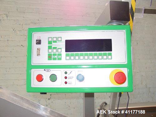 Used Marchesini Horizontal Cartoner, model BA100. Machine is capable of speeds up to 120 cpm. Horizontal intermittant motion cartoner set up for glue style cartons with embosse date coder and automat...
