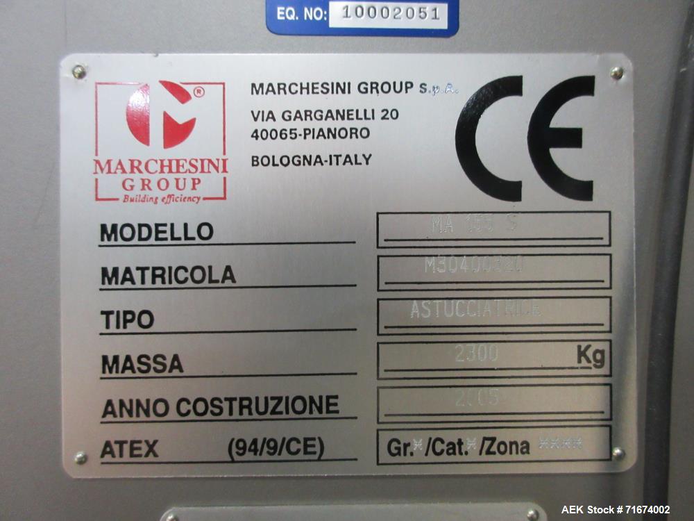 Used- Marchesini Model MA155A Continuous Motion Horizontal Blister Cartoner