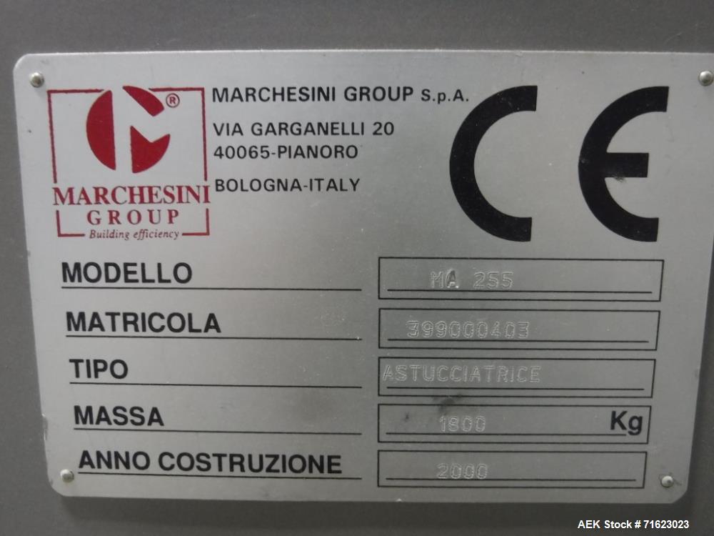 Used- Marchesini Model MA255 Automatic Horizontal Tuck Cartoner