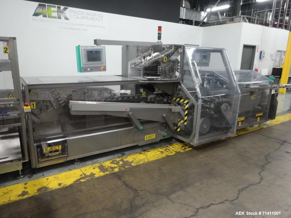 Used Marchesini Model MA352S Automatic Vial/Bottle Cartoner with Vison System