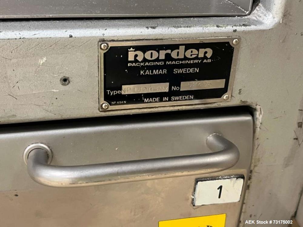 Used Norden NP1400-NX Horizontal Cartoner – 140 Tubes/Min, Glue Ready
