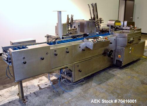 Used PamPac Model CP 120 Automatic Horizontal Blister Cartoner.