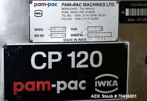 Used PamPac Model CP 120 Automatic Horizontal Blister Cartoner.