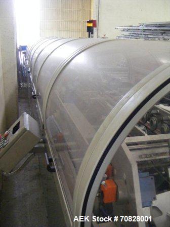 Used Rama RM A2C Horizontal Cartoner.  Maximum box size 11.8" x 11.8" x 2.7" (300 x 300 x 70 mm).  Minimum box size 4.7" x 3.9" x 0.7" (120 x 100 x 20 mm).  With rotary carton feeder.  (1) Control pa...