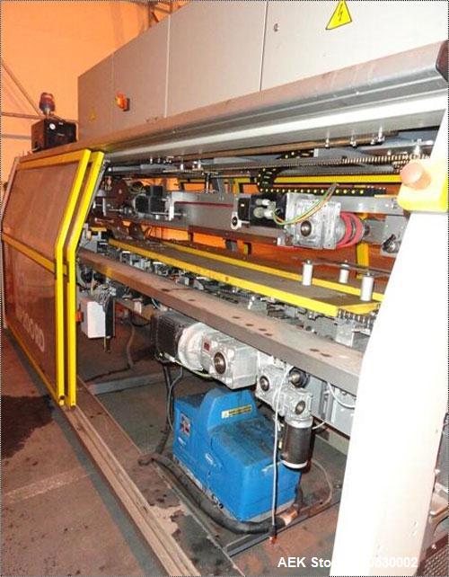 Used SMI Cardboard Sleeve Multipacker, Model MP200 RD.200 Packs/minute; fully automatic; can pack plastic, metal or glass containers in overwrapping cardboard sleeves; can be packed in OTT (Over The ...