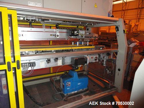 Used SMI Cardboard Sleeve Multipacker, Model MP200 RD.200 Packs/minute; fully automatic; can pack plastic, metal or glass containers in overwrapping cardboard sleeves; can be packed in OTT (Over The ...