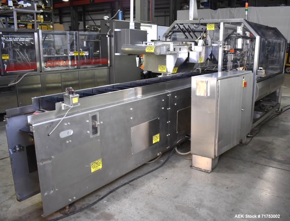 Used Serpa Model 5000AL Automatic Horizontal Cartoner with Glue Flap Closure