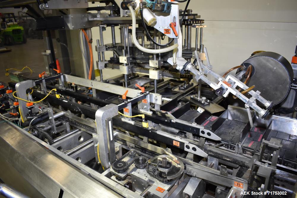 Used Serpa Model 5000AL Automatic Horizontal Cartoner with Glue Flap Closure