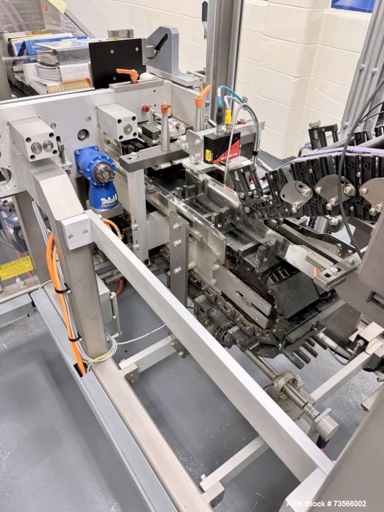 Used Serpa Packaging Solutions Horizontal Cartoner, Model 5000CAL, Serial# 1927, Year 2011. With Nordson glue unit, Multi-feeder model MFT 250IP, panel, Allen-Bradley CompactLogix L32E.