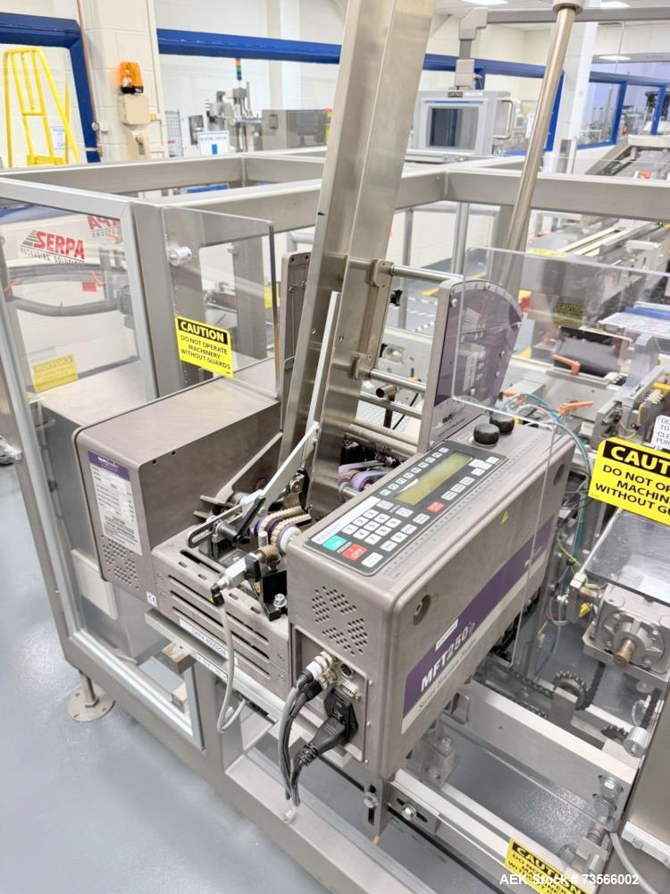 Used Serpa Packaging Solutions Horizontal Cartoner, Model 5000CAL, Serial# 1927, Year 2011. With Nordson glue unit, Multi-feeder model MFT 250IP, panel, Allen-Bradley CompactLogix L32E.