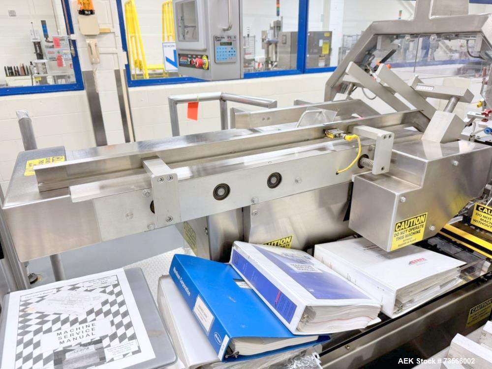 Used Serpa Packaging Solutions Horizontal Cartoner, Model 5000CAL, Serial# 1927, Year 2011. With Nordson glue unit, Multi-feeder model MFT 250IP, panel, Allen-Bradley CompactLogix L32E.