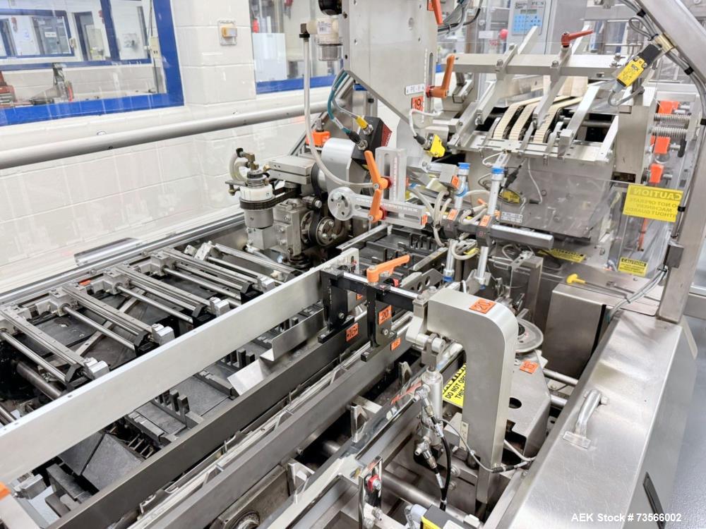 Used Serpa Packaging Solutions Horizontal Cartoner, Model 5000CAL, Serial# 1927, Year 2011. With Nordson glue unit, Multi-feeder model MFT 250IP, panel, Allen-Bradley CompactLogix L32E.