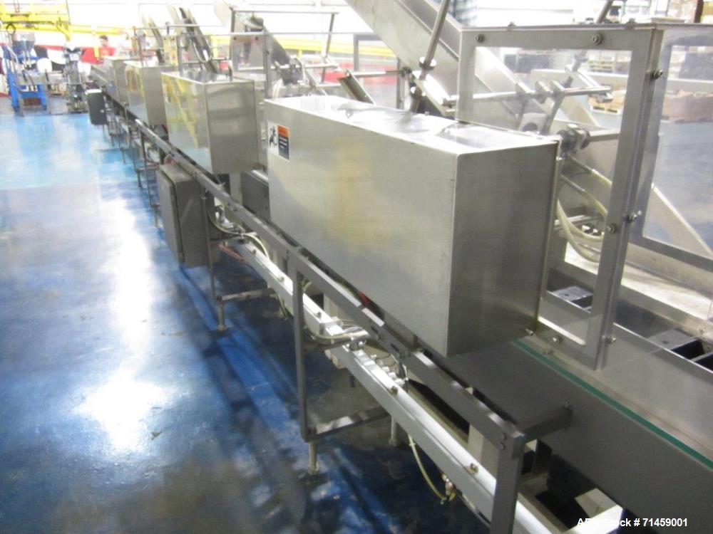 Used Thiele Series 50 Model IM Hair Care Cartoning and Case Packing Line