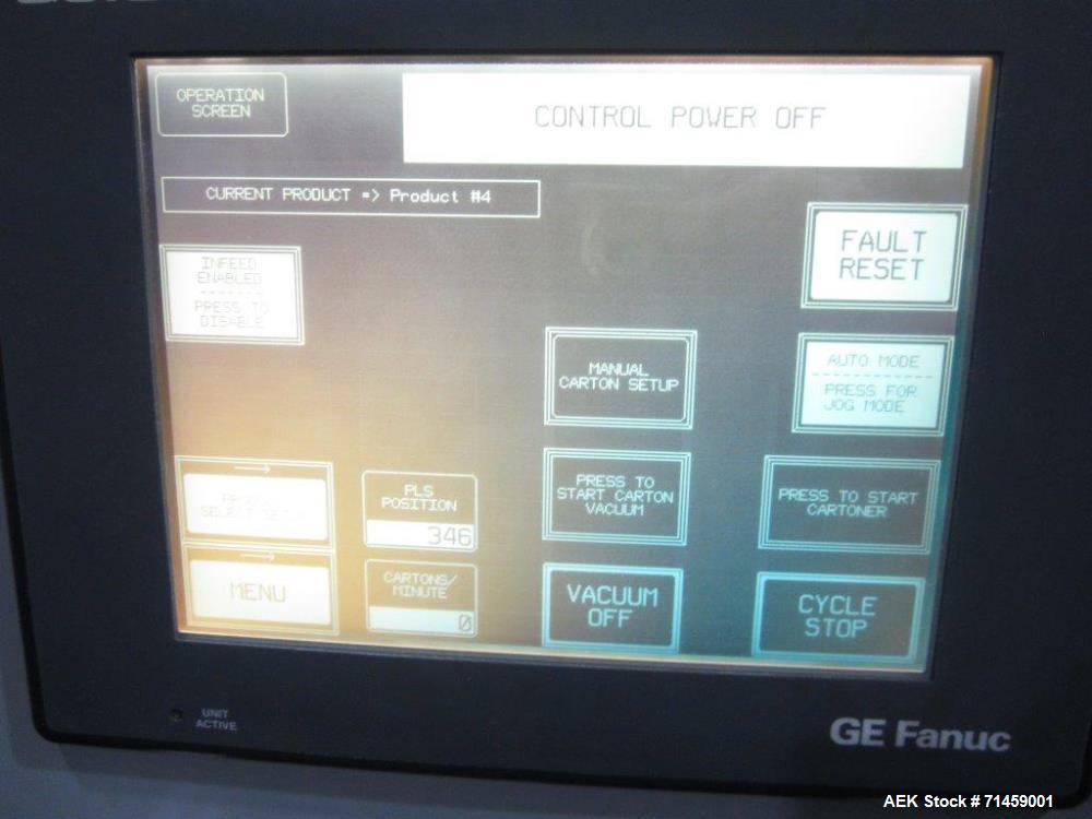 Used Thiele Series 50 Model IM Hair Care Cartoning and Case Packing Line