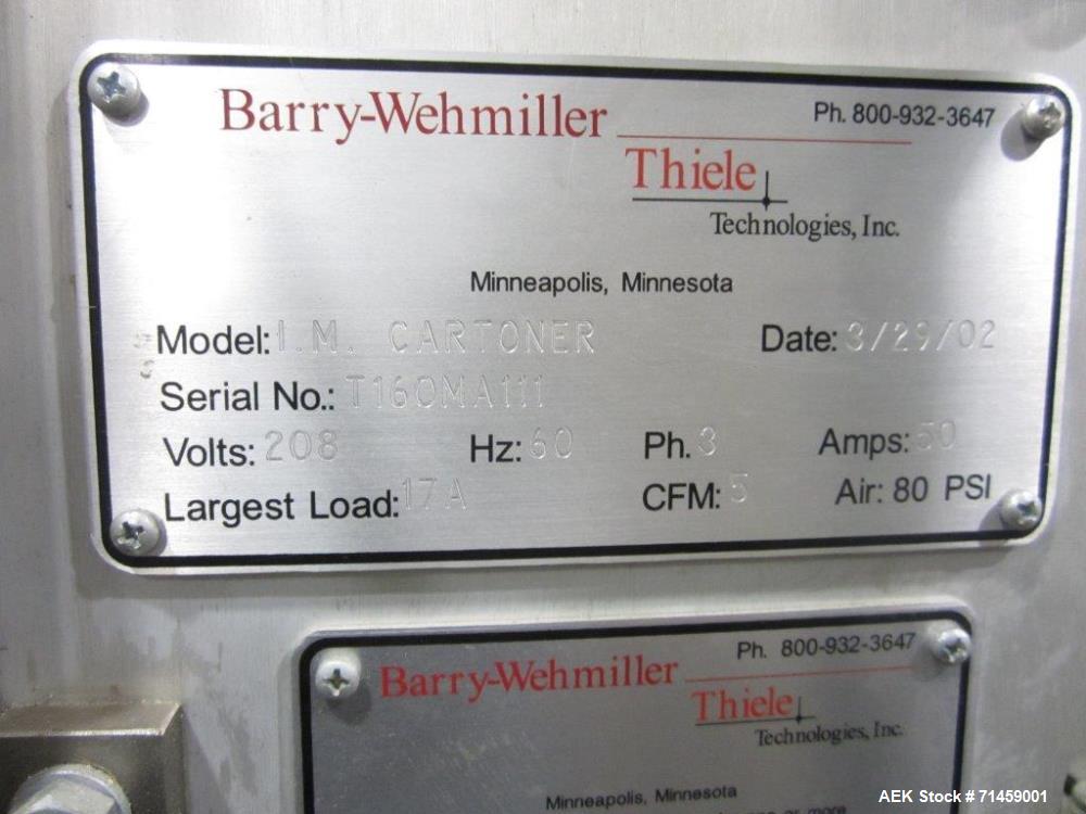 Used Thiele Series 50 Model IM Hair Care Cartoning and Case Packing Line
