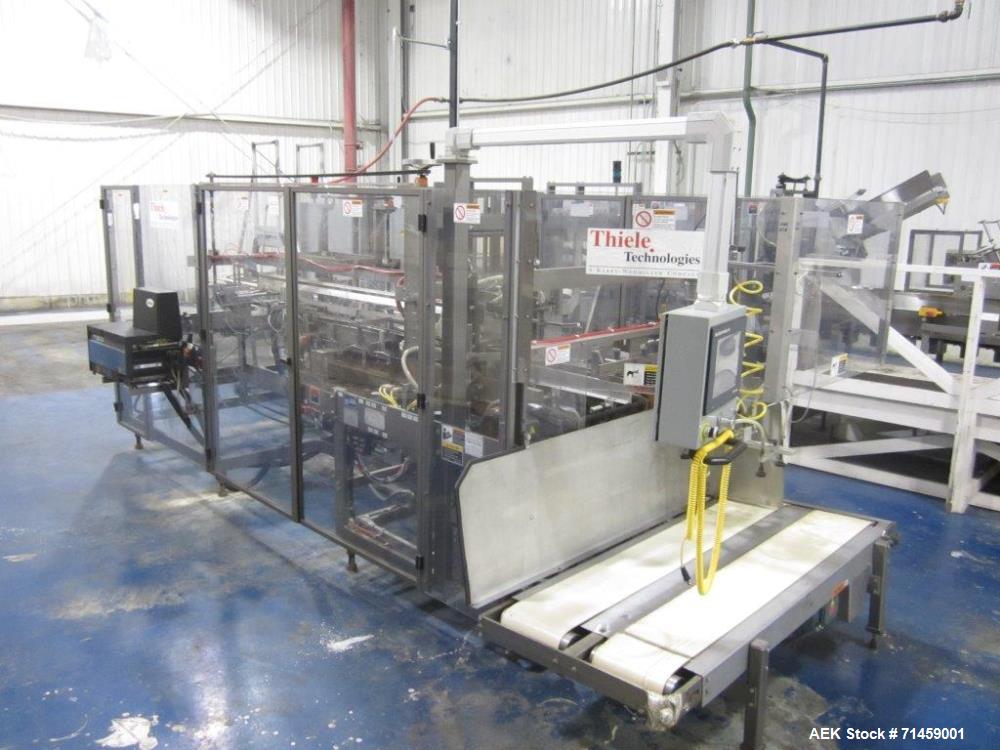 Used Thiele Series 50 Model IM Hair Care Cartoning and Case Packing Line