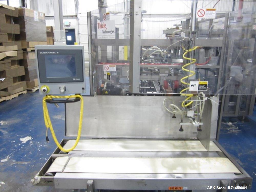 Used Thiele Series 50 Model IM Hair Care Cartoning and Case Packing Line