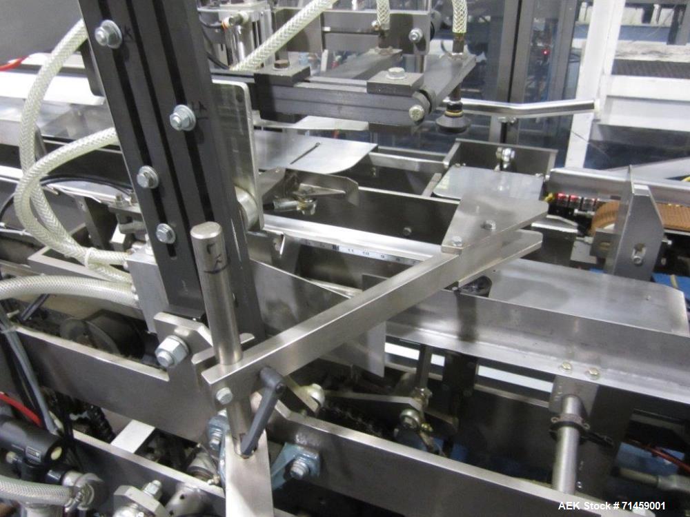 Used Thiele Series 50 Model IM Hair Care Cartoning and Case Packing Line