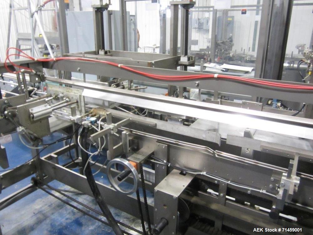 Used Thiele Series 50 Model IM Hair Care Cartoning and Case Packing Line