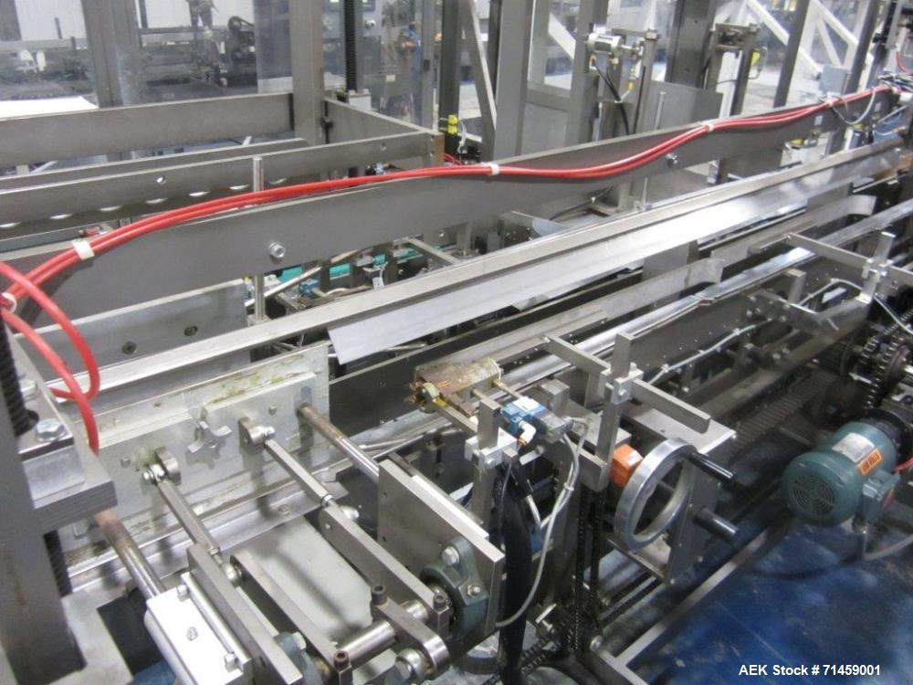 Used Thiele Series 50 Model IM Hair Care Cartoning and Case Packing Line