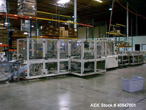 Used Barry Wehmiller Co Thiele automatic cartoner, model 60 S/L.  3 phase, 480V, 60 hz, 7.5 hp, 5 amp. Manufactured in 1996.