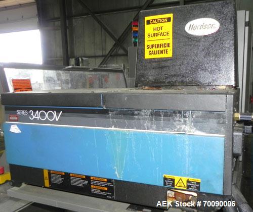 Used Uhlmann Model C2205 Automatic Blister Cartoner. Capable of speeds up to 250 cartons per minute. Has a 5" pitch for a maximum carton size range: length 150mm, width 100mm, height 90mm. Max number...