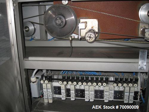 Used Uhlmann Model C2205 automatic blister cartoner. Capable of speeds up to 250 cartons per minute. Has a 5" pitch for a Maximum carton size range: (Length) 150mm (Width) 100mm (Height) 90mm. Max nu...