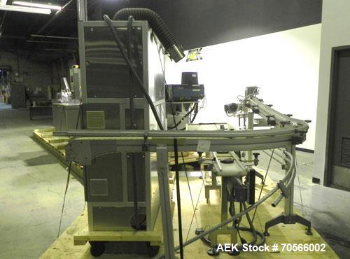 Used Uhlmann Model C2206 Automatic Horizontal Cartoner. Machine is capable of speeds up to 200 cartons per minute. Has 6" centers for a max carton range: length 130 mm, width up to 100 mm, depth to 2...