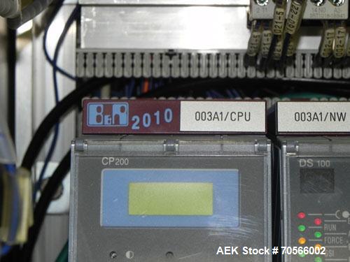 Used Uhlmann Model C2206 Automatic Horizontal Cartoner. Machine is capable of speeds up to 200 cartons per minute. Has 6" centers for a max carton range: length 130 mm, width up to 100 mm, depth to 2...