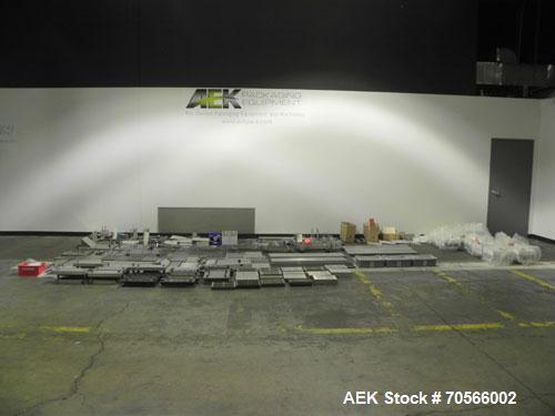 Used Uhlmann Model C2206 Automatic Horizontal Cartoner. Machine is capable of speeds up to 200 cartons per minute. Has 6" centers for a max carton range: length 130 mm, width up to 100 mm, depth to 2...