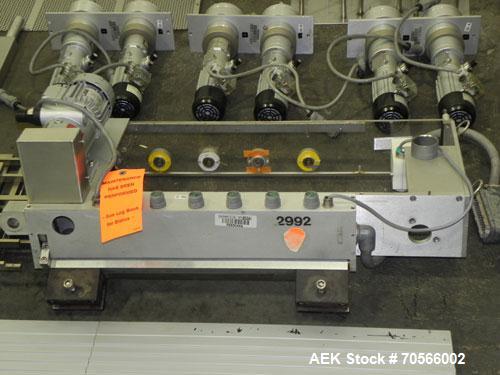 Used Uhlmann Model C2206 Automatic Horizontal Cartoner. Machine is capable of speeds up to 200 cartons per minute. Has 6" centers for a max carton range: length 130 mm, width up to 100 mm, depth to 2...